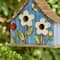 Glitzhome® 10.5" Distressed Wood Birdhouse with Flowers